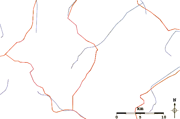 Roads and rivers around Talleitspitze