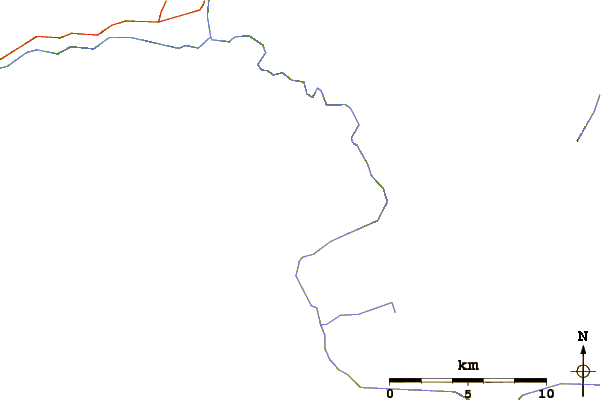 Roads and rivers around Tamarack Mountain