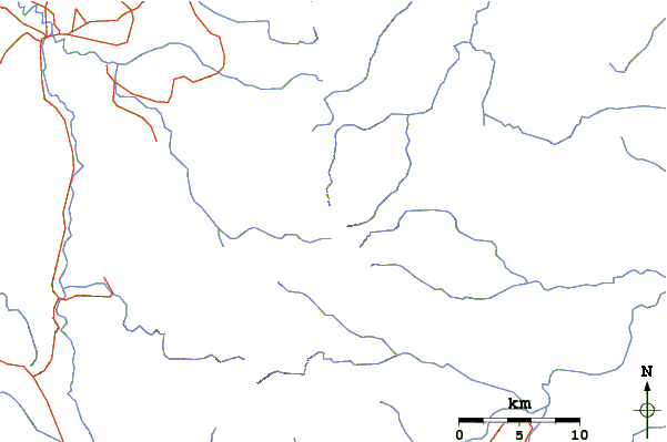 Roads and rivers around Tambuyukon