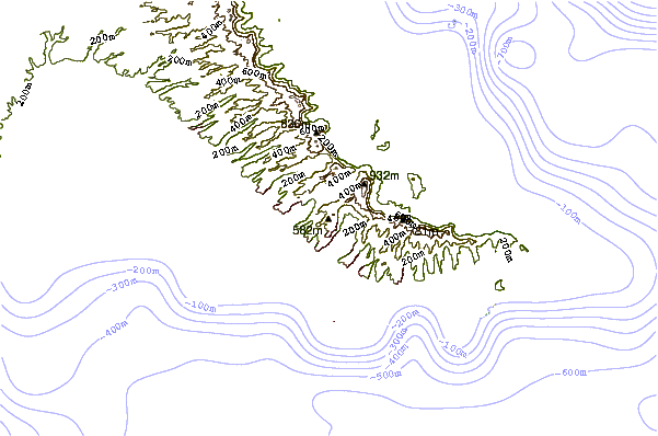 Mountain peaks around Tantalus (Oahu)