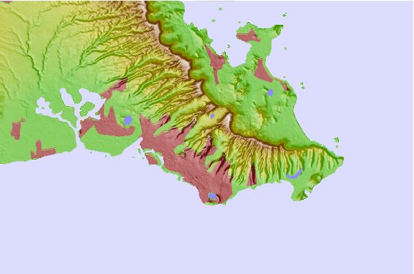 Surf breaks located close to Tantalus (Oahu)