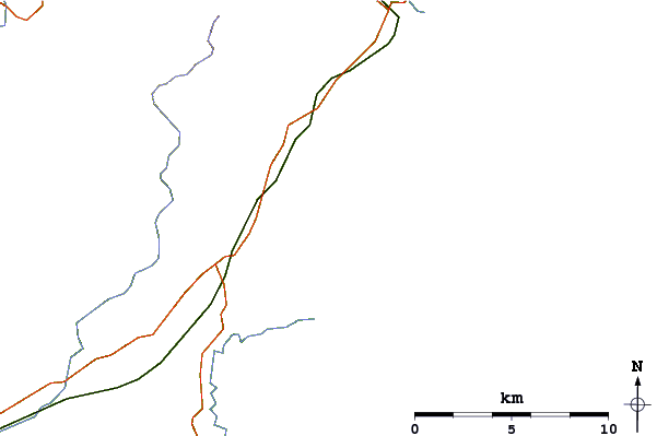 Roads and rivers around Tara Hill, County Wexford