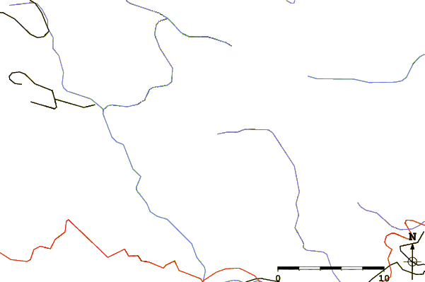 Roads and rivers around Tara (mountain)