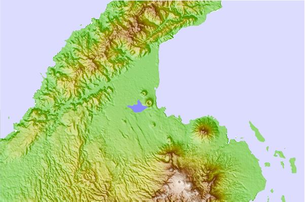 Surf breaks located close to Tarakan (volcano)