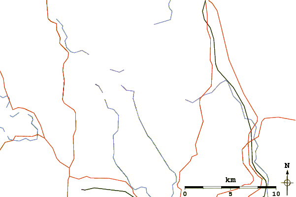 Roads and rivers around Tarn Crag (Far Eastern Fells)