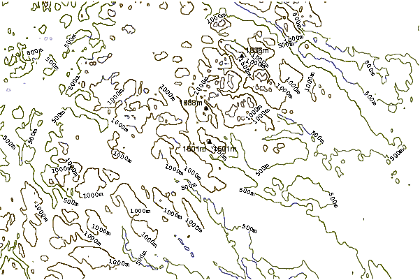 Mountain peaks around Tarrekaise