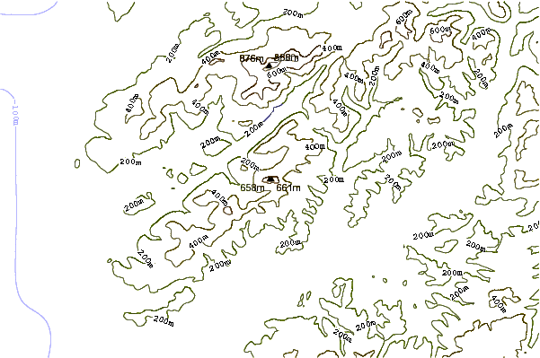 Mountain peaks around Tarren y Gesail