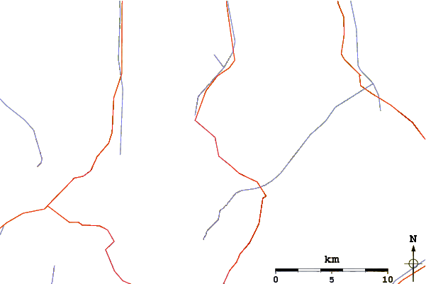 Roads and rivers around Taschachwand