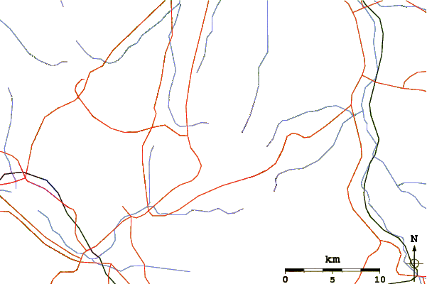 Roads and rivers around Tateshina