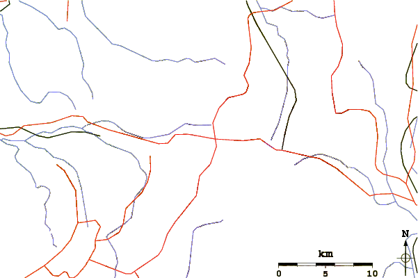 Roads and rivers around Tateyama or Tate-yama