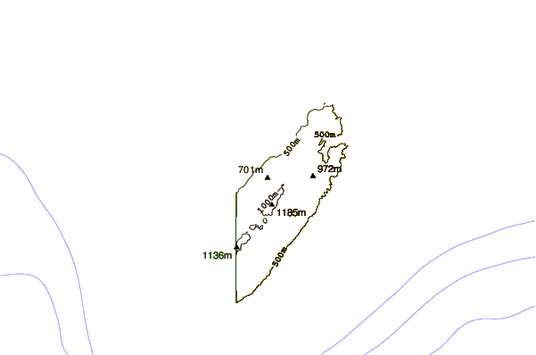 Mountain peaks around Taveuni