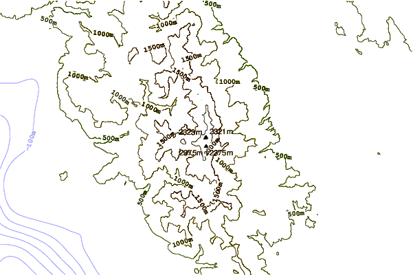 Mountain peaks around Taygetos