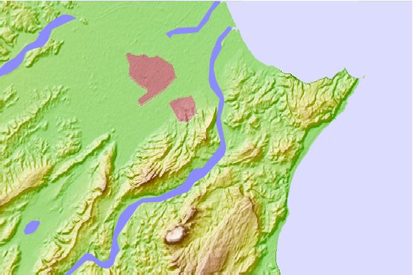 Surf breaks located close to Te Mata Peak