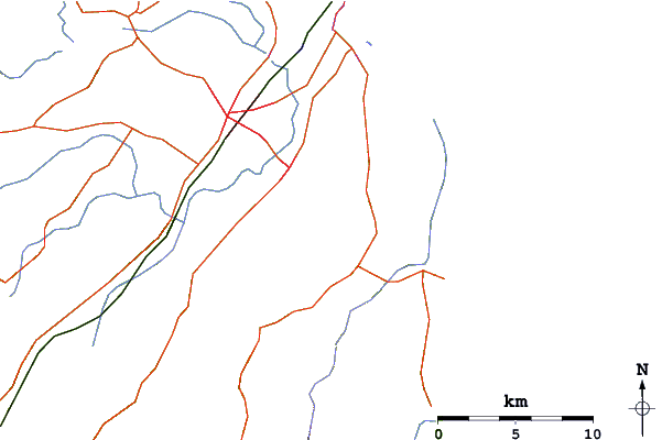 Roads and rivers around Te Mata Peak