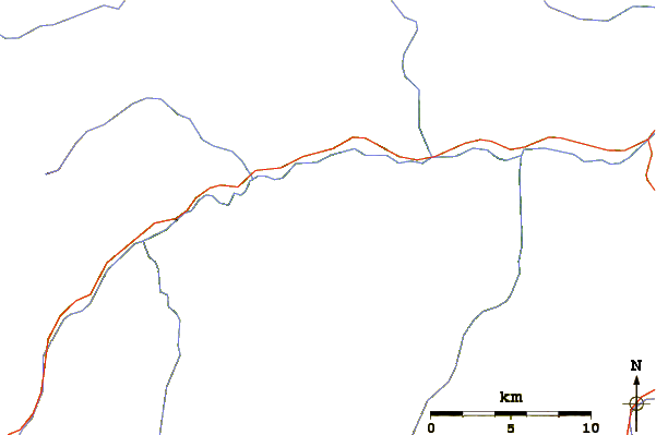 Roads and rivers around Tebulo