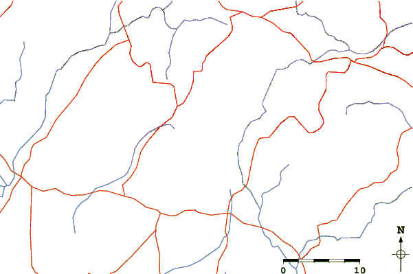 Roads and rivers around Tecuamburro