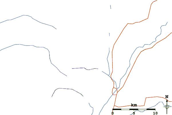 Roads and rivers around Teepe Pillar