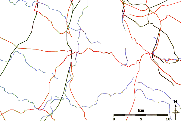 Roads and rivers around Tegg's Nose