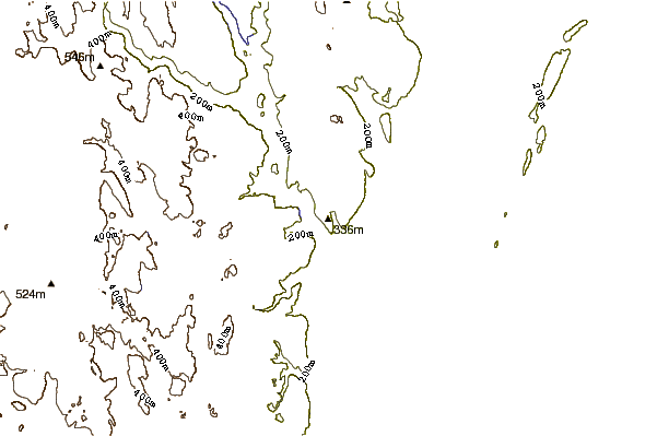 Mountain peaks around Tekoa Mountain