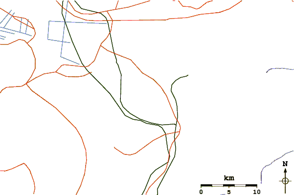 Roads and rivers around Tenayo Group