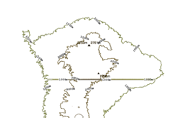 Mountain peaks around Tengger Caldera