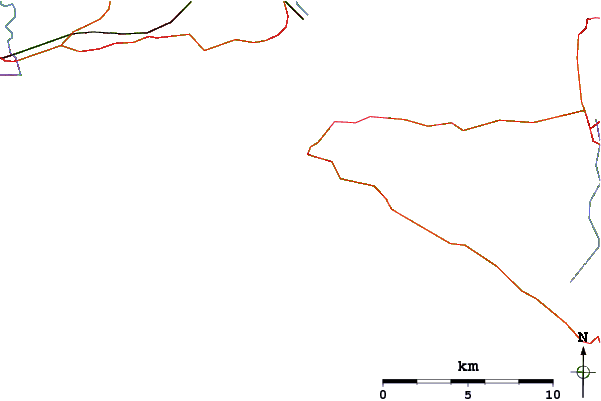 Roads and rivers around Tennyson Down (Isle of Wight)