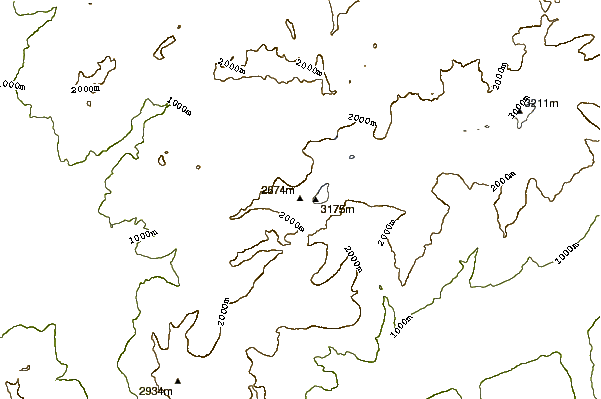 Mountain peaks around Tête Ronde