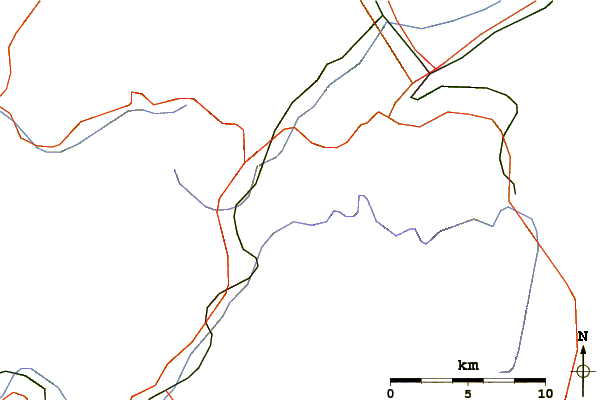 Roads and rivers around Tête de Balme