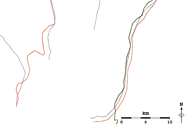 Roads and rivers around Tête de Milon