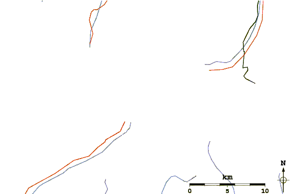 Roads and rivers around Tête de Valpelline