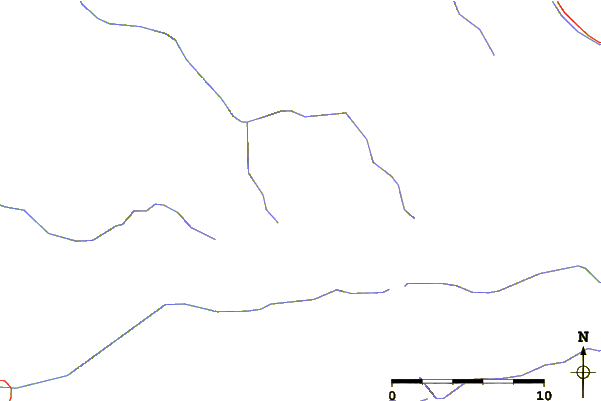 Roads and rivers around Tête de l'Etret