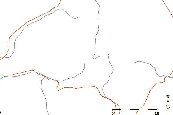 Roads and rivers around Tête de la Gicle