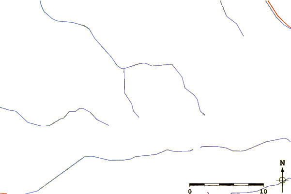 Roads and rivers around Tête des Fétoules