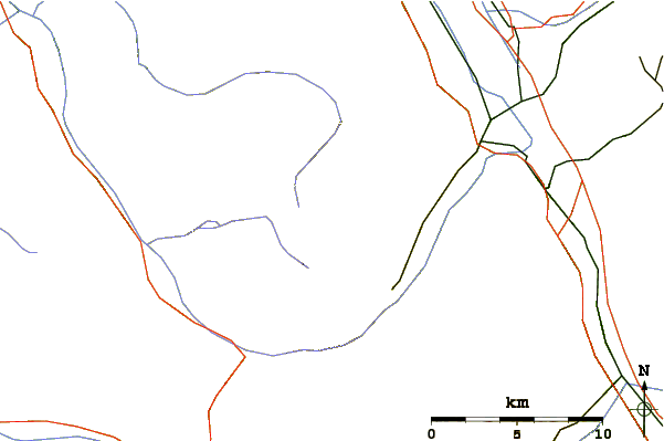 Roads and rivers around Tête du Géant