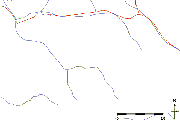 Roads and rivers around Tête du Rouget