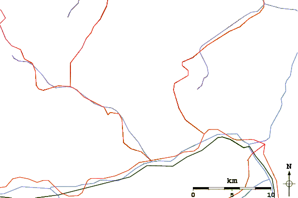 Roads and rivers around Texelspitze