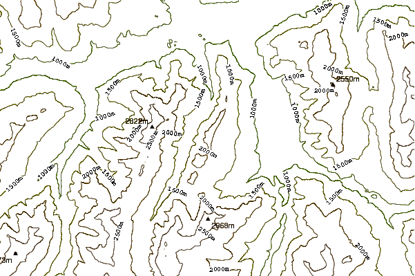 Mountain peaks around Tguma