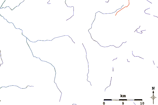 Roads and rivers around The Acropolis (Mountain)