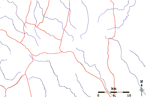 Roads and rivers around The Black Sugar Loaf