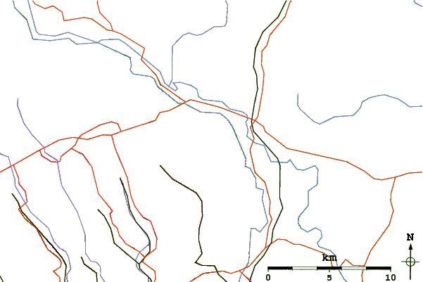 Roads and rivers around The Blorenge