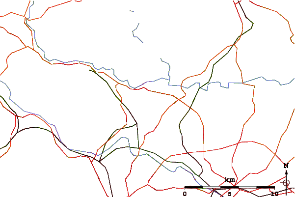 Roads and rivers around The Chevin