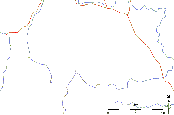 Roads and rivers around The Cheviot