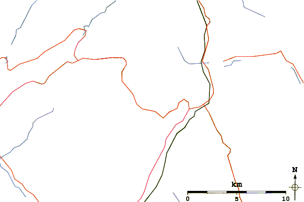 Roads and rivers around The Cobbler