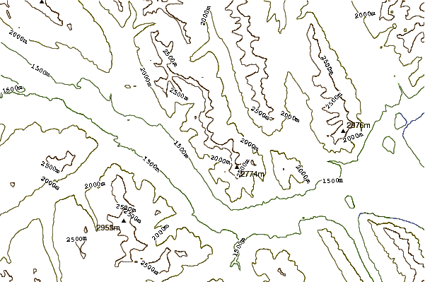 Mountain peaks around The Finger (Alberta)