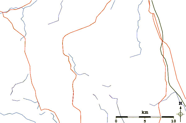 Roads and rivers around The Nab