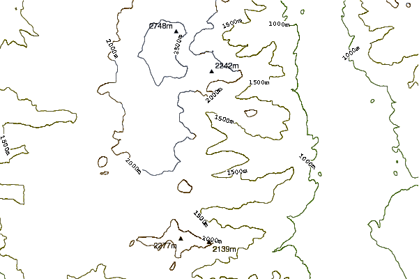 Mountain peaks around The Neck (British Columbia)