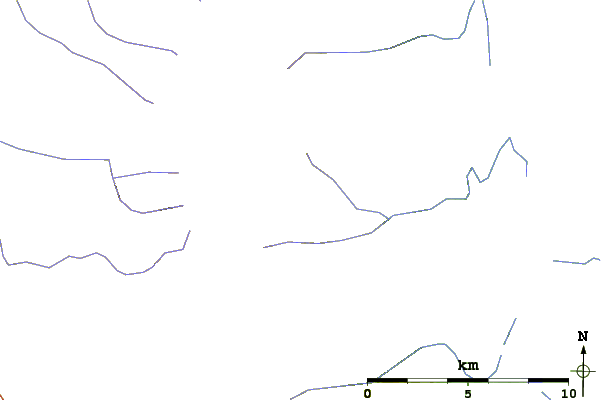 Roads and rivers around The Neck (British Columbia)