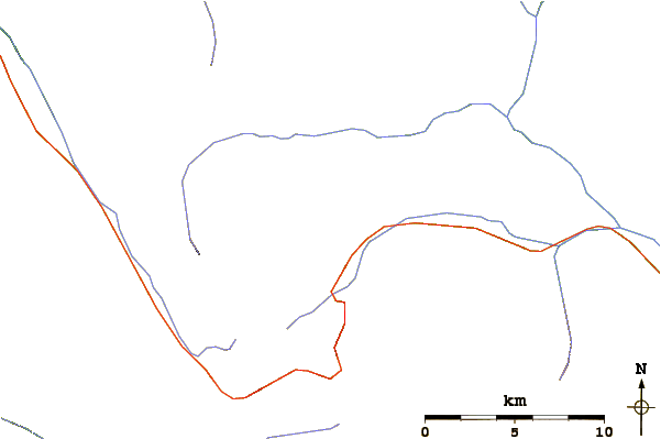 Roads and rivers around The Needles