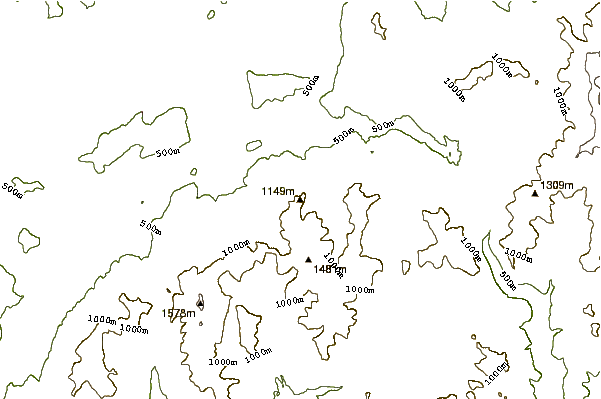 Mountain peaks around The Nubble (New Hampshire)