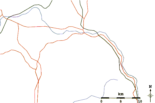 Roads and rivers around The Nubble (New Hampshire)